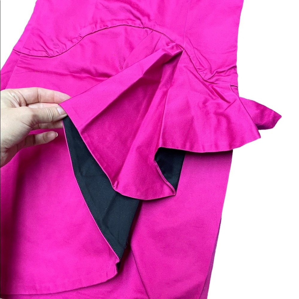 French Connection | Pink Strapless Ruffle Dress - Picture 2 of 13